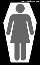 Generic woman in generic coffin