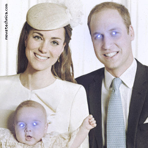 Official Christening portrait of Prince George, with halo