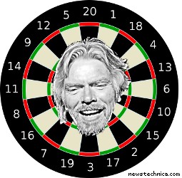 Richard Branson dartboard