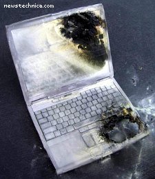 Dell laptop battery fire