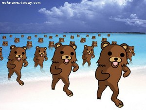 Pedobear from the ocean flood