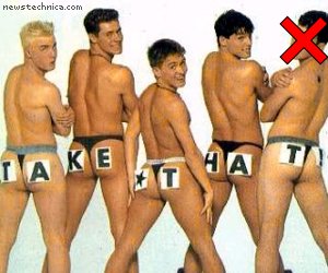 Take That with naked bottoms