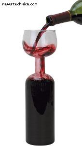 Wine bottle wine glass